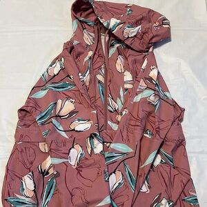 Calia quarter zip jacket, size small, color floral